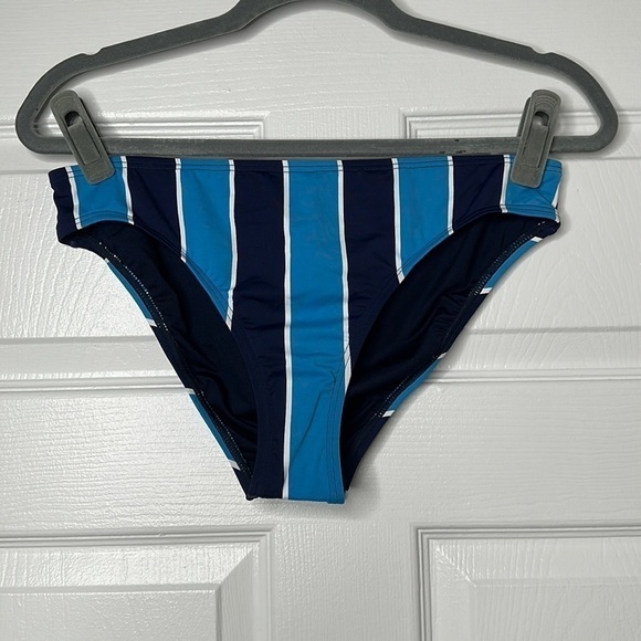 MEI L’ANGE Micah blue stripe bikini bottom L NWT - Picture 5 of 7